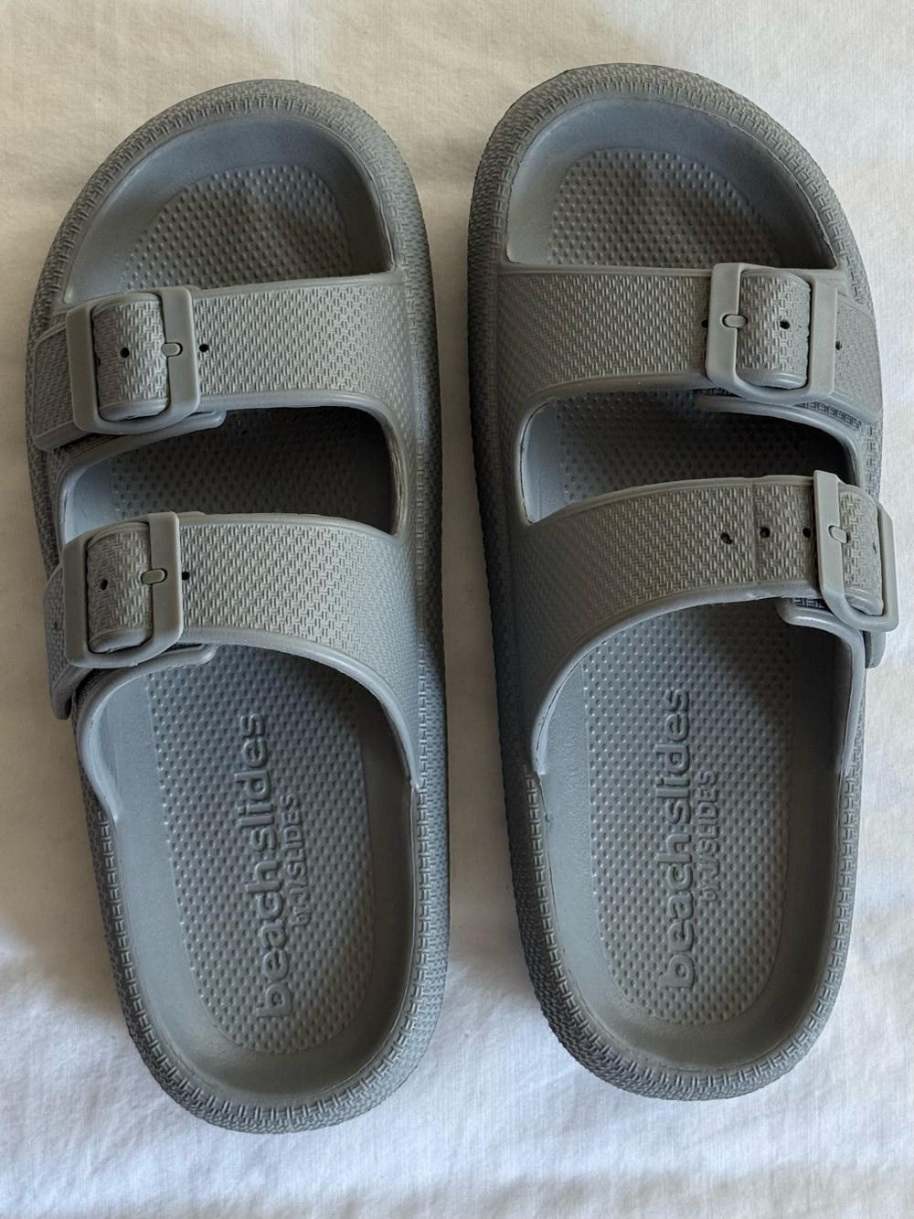 NWOB J/Slides Beach Slides Sandals, Size 9, Grey